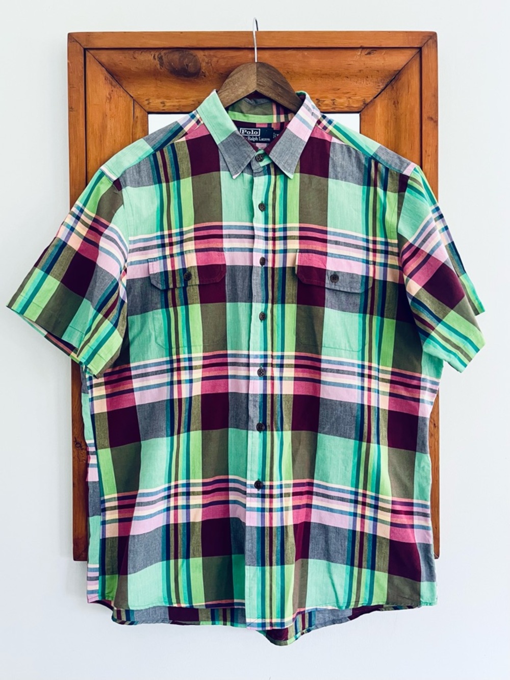 Y2K vintage Polo by Ralph Lauren Short-Sleeve madras plaid button-down